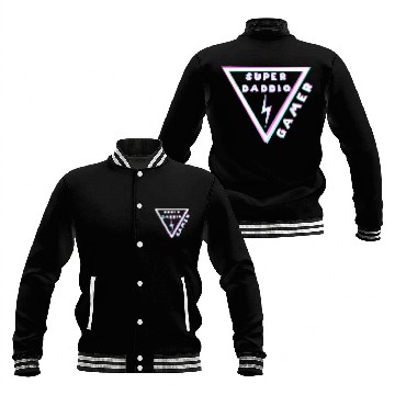 Discover Gamer Daddio Super Fathers Baseball Jackets