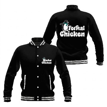 Discover Funny Meme Penguin Lover Formal Chicken Illustrati Baseball Jackets
