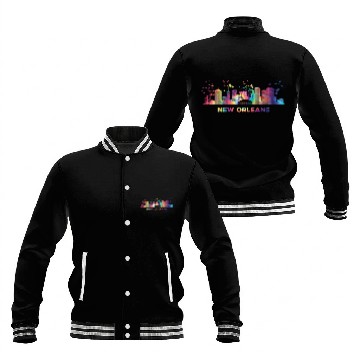 Discover New Orleanian Skyline New Orleans Baseball Jackets