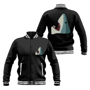 Discover Shark Stepping On A Brick Toy Funny Internet Meme Baseball Jackets