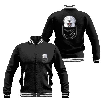 Discover Dog In A Pocket Pet Lover Cute Great Pyrenees Baseball Jackets