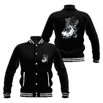 Discover Kawaii Axolotl Yin Yang Baseball Jackets