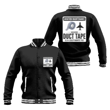 Discover Aircraft Mechanic Aviation Technician Duct Tape Baseball Jackets