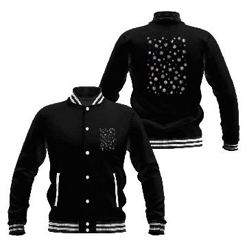 Discover Filigree Snowflake Pattern Baseball Jackets