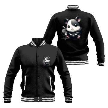 Discover Charcoal Hip Hop Hamster Baseball Jackets