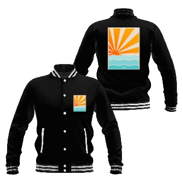 Discover Mono Beach Club - Sunset & Ocean Baseball Jackets