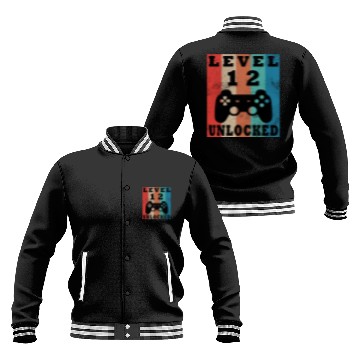 Discover 12th birthday level 12 gamer gift Baseball Jackets