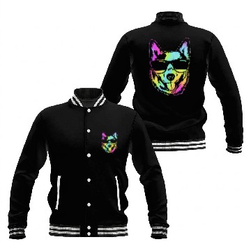 Discover Retro Australian Cattle Dog With Sunglasses Baseball Jackets