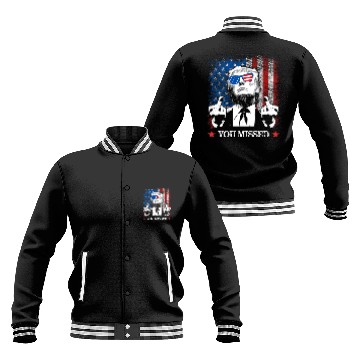Discover You Missed Trump 2024 US American Flag Baseball Jackets