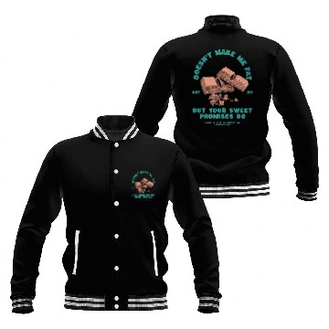 Discover Chocolate doesnt make me fat, but sweet promis Baseball Jackets
