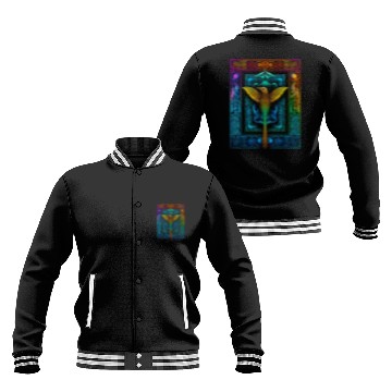 Discover Hummingbird Colorful Mandala Animal Baseball Jackets