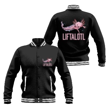 Discover Liftalotl Workout Axolotl Gym Salamander Funny Wei Baseball Jackets