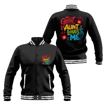 Discover Handprint My Great Aunt Loves Me Baseball Jackets