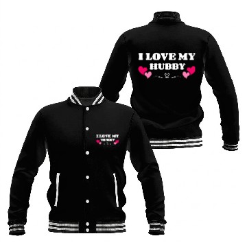 Discover I Love My Hubby Baseball Jackets