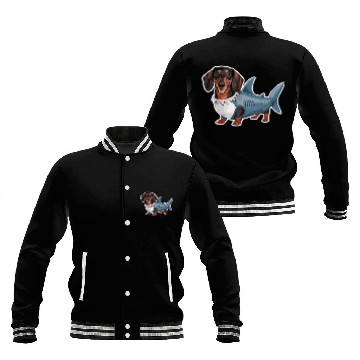 Discover Dachshunds In Costumes Shark Outfit Baseball Jackets