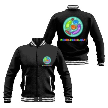 Discover Meowcrobiology Cat Meow Microbiology Science Baseball Jackets