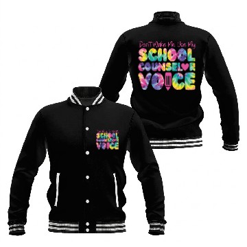 Discover School Counselor Tie Dye Don't Baseball Jackets