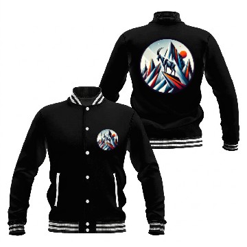 Discover Abstract mountain goat Baseball Jackets