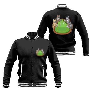 Discover Poker Cats for Cat Lovers and Poker Players Baseball Jackets