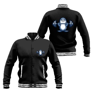 Discover Seal dumbbell gym fitness workout training Baseball Jackets