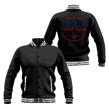 Discover Blue Collar Fight Club Working Class Design Baseball Jackets