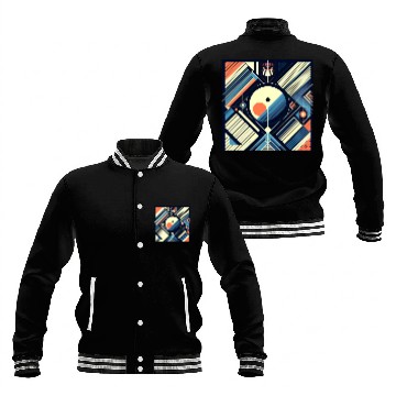 Discover Retro Geometric Shapes 80s 90s Style Baseball Jackets