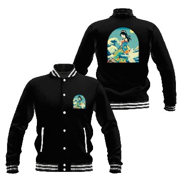 Discover Celestial Siren ukiyo-e style Baseball Jackets