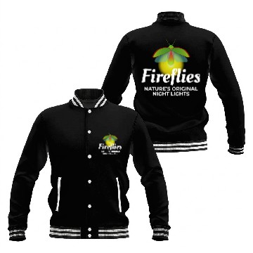 Discover Fireflies Firefly Lightning Bug Insect Collector Baseball Jackets