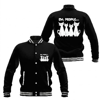 Discover Ew, People (White Cats) Baseball Jackets