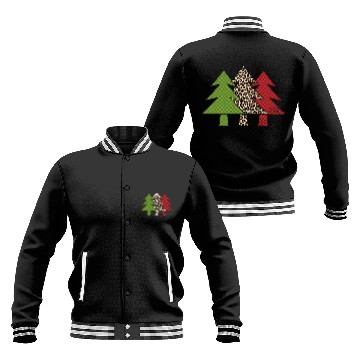 Discover Buffalo Plaid Merry Christmas Tree Family Matching Baseball Jackets