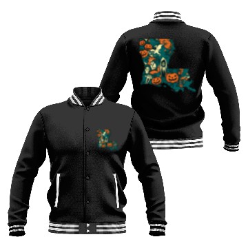 Discover Louisiana USA Halloween Baseball Jackets