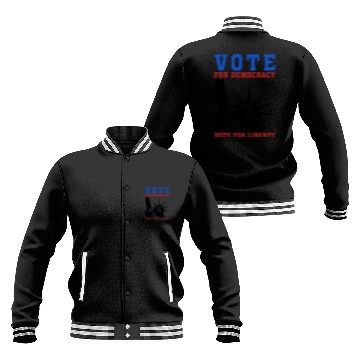 Discover Vote for Democracy, Vote for Liberty US Election Baseball Jackets
