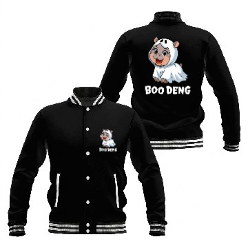 Discover Boo Deng Hippo Ghost Costume Fun Baseball Jackets
