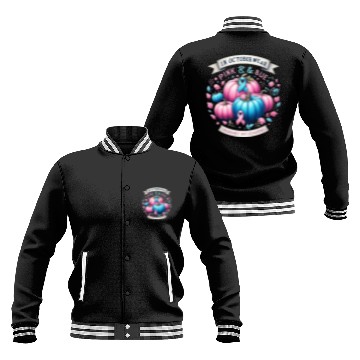 Discover In October Wear Pink & Blue Pregnancy Infant Baseball Jackets