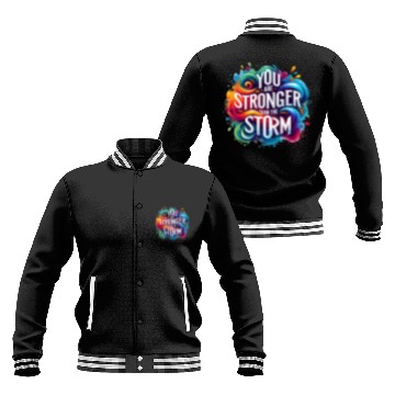 Discover Wellness Collection - Stronger Than the Storm Baseball Jackets