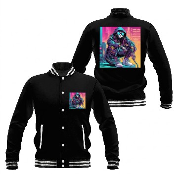 Discover Cyberpunk Rastafari Cat Baseball Jackets