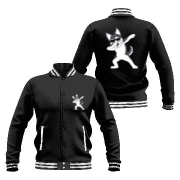 Discover Cute Siberian Husky Dabbing Dog With Sunglasses Baseball Jackets