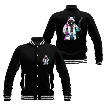 Discover Rastafari Cyberpunk Bad Cat Baseball Jackets