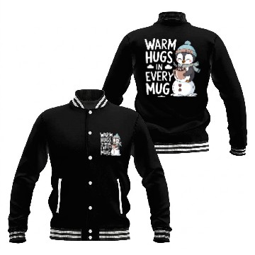Discover Warm Hugs in Every Mug Cozy Penguin Winter Magic Baseball Jackets