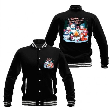 Discover Winter Wonderland Snowflake Baseball Jackets