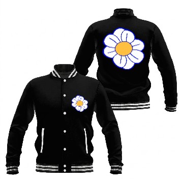 Discover Beautiful White Daisies Flowers Spring Summer Fun Baseball Jackets
