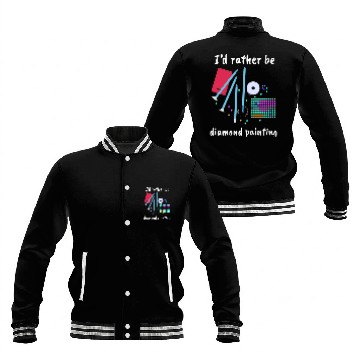 Discover I´d rather be Diamond Painting Baseball Jackets