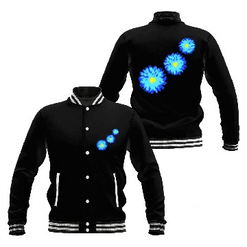 Discover Many Pretty Daisy Flowers Decorative Nature Design Baseball Jackets