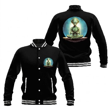 Discover Yoga Aliens Baseball Jackets