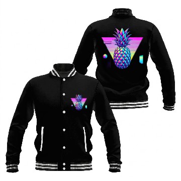 Discover Glanz Chrome Ananas Baseball Jackets modern kunst