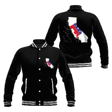Discover Republican Flag in California State Map CA Baseball Jackets