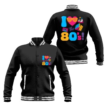 Discover I Heart The 80's Classic 80s Retro Vintage 1980 Baseball Jackets