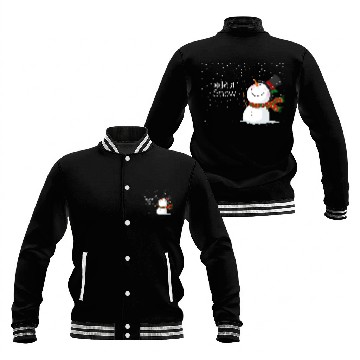 Discover snowfall with snowman, let it snow. Baseball Jackets