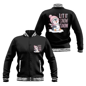 Discover Let It Snow Snow, Christmas Snowman Baseball Jackets