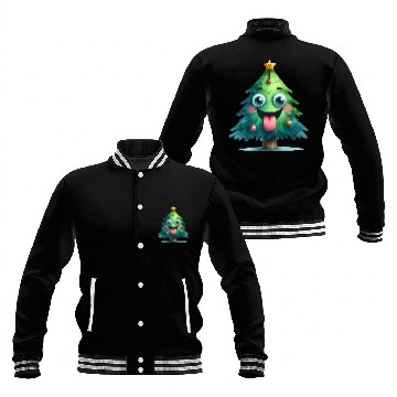 Discover Christmas Tree, Merry Christmas Baseball Jackets